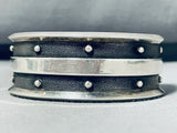 Dynamic Native American Navajo Signed Tawney Cruz Sterling Silver Bracelet-Nativo Arts