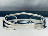 Timothy Yazzie Vintage Native American Navajo Sterling Silver Dome Bracelet-Nativo Arts