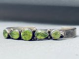 Amazing Vintage Southwest Roie Jaque Peridot Sterling Silver Bracelet-Nativo Arts
