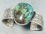Stunning Vintage Native American Navajo Giant Spiderweb Turquoise Sterling Silver Bracelet-Nativo Arts