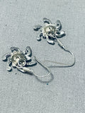 Exquisite Vintage Native American Zuni Cerrillos Turquoise Cluster Sterling Silver Earrings-Nativo Arts