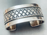 Important Heavy Mike Slim Vintage Native American Navajo Sterling Silver Bracelet-Nativo Arts
