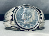 Betty Ann Guerro Vintage Native American Navajo 1966 Kennedy Sterling Silver Coin Bracelet-Nativo Arts