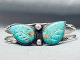 Hand Carved Leaves Vintage Native American Navajo Sterling Silver Bracelet-Nativo Arts