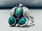 Marvelous Vintage Native American Navajo Cerrillos Turquoise Sterling Silver Ring-Nativo Arts