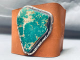 Massive Vintage Native American Navajo Royston Turquoise Sterling Silver Ketoh Bracelet-Nativo Arts