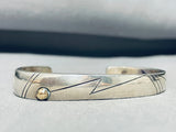 Important Vintage Native American Navajo Jim King Jr Sterling Silver 14k Gold Bracelet-Nativo Arts