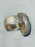Glamorous Vintage Native American Navajo Royston Turquoise Sterling Silver Ring-Nativo Arts