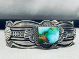 Dave Reeves Important Vintage Native American Navajo Turquoise Sterling Silver Bracelet-Nativo Arts
