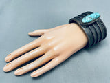 Johnson Toadacheeny Vintage Native American Navajo Turquoise Sterling Silver Bracelet-Nativo Arts