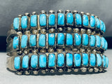 One Of The Best Ever Vintage Zuni Turquoise Sterling Silver Bracelet-Nativo Arts
