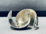 Love Of Conchos!! Vintage Native American Navajo Sterling Silver Bracelet Earrings-Nativo Arts