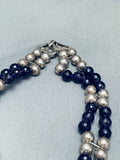 One Of The Most Fab Vintage Native American Navajo Amethyst Sterling Silver Necklace-Nativo Arts