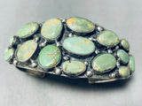Jaw To The Floor Vintage Native American Navajo Green Turquoise Sterling Silver Bracelet-Nativo Arts