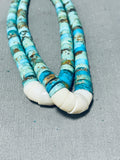 Medicine Man Vintage Native American Navajo Turquoise Heishi Jacla Necklace Old-Nativo Arts