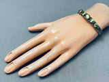 Amazing Vintage Southwest Roie Jaque Peridot Sterling Silver Bracelet-Nativo Arts