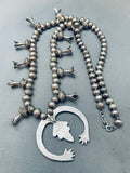Open Arms Vintage Native American Navajo Sterling Silver Squash Blossom Necklace-Nativo Arts