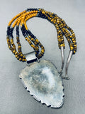 The Best Vintage Native American Navajo Tiger's Eye Sterling Silver Inlay Necklace-Nativo Arts