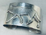 The Most Unique Vintage Native American Navajo Wolf Diem Johnson Sterling Silver Bracelet-Nativo Arts