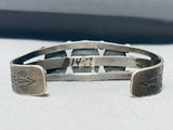 Early 1900's Vintage Native American Navajo Carico Lake Turquoise Sterling Silver Bracelet-Nativo Arts