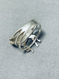 Horse!! Vintage Native American Navajo Inlay Tiger Eye Shell Jet Sterling Silver Horse Ring-Nativo Arts