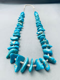 145 Grams Heavy Turquoise Nugget Vintage Native American Navajo Heishi Necklace Old-Nativo Arts