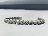 Marvelous Vintage Native American Navajo Handcarved Sterling Silver Bead Bracelet-Nativo Arts