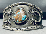 Horseshoe + Rare Turquoise Vintage Native American Navajo Sterling Silver Bracelet-Nativo Arts