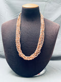One Of The Most Unique Vintage Santo Domingo Heishi Shell Necklace Old-Nativo Arts