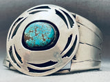 One Of The Best Vintage Native American Navajo #8 Turquoise Sterling Silver Bracelet-Nativo Arts