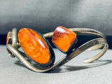 Gary Sanchez Vintage Native American Navajo Contemporist Shell Sterling Silver Bracelet-Nativo Arts