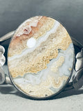 Rivers Of Agate Vintage Native American Navajo Sterling Silver Bracelet-Nativo Arts