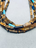 The Best Thomas Singer Vintage Tiger Eye Sterling Silve Rturquoise Necklace-Nativo Arts