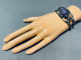 Jaw To The Floor Vintage Native American Navajo Charoite Sterling Silver Bracelet-Nativo Arts