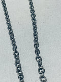 Important Linkin Family Vintage Native American Navajo Turquoise Cross Sterling Silver Necklace-Nativo Arts