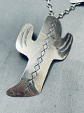 Handmade Cactus Vintage Southwest Sterling Silver Necklace