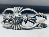 Highly Detailed Button Vintage Native American Navajo Sterling Silver Bracelet-Nativo Arts