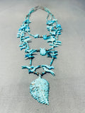 One Of The Best Ever Vintage Navajo Fetish Bird Turquoise Necklace-Nativo Arts