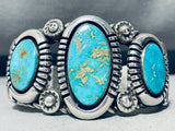 The Best Bilagody Vintage Native American Navajo Turquoise Sterling Silver Coil Bracelet-Nativo Arts