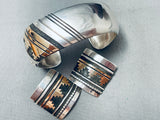 Authentic Thomas Singer Vintage Native American Navajo Sterling Silver Bracelet Earrings Set-Nativo Arts