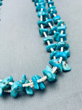 Nuggets Of Old Turquoise Vintage Native American Navajo Heishi Necklace-Nativo Arts