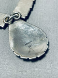 Native American Dynamic Vintage Santo Domingo Kingman Turquoise Sterling Silver Necklace-Nativo Arts