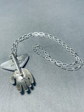 Native American One Of The Coolest Ever Santo Domingo Turquoise Sterling Silver Necklace-Nativo Arts