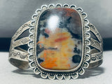 Fascinating Vintage Native American Navajo Petrified Wood Sterling Silver Immense Bracelet-Nativo Arts