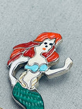The Little Mermaid Vintage Native American Zuni Turquoise Inlay Pin Ariel-Nativo Arts