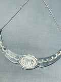 Emerson Kinsel Native American Navajo Sterling Silver Horse Necklace-Nativo Arts