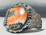 Authentic Vintage Native American Navajo Petrified Wood Sterling Silver Bracelet-Nativo Arts