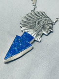 The Best Lapis Chief Sterling Silver Thunderbird Necklace-Nativo Arts