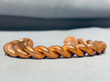 Unique Thick Hand Twisted Native American Navajo Copper Twist Bracelet-Nativo Arts