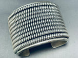 10 Storys Of Coils!! Vintage Native American Navajo Tsosie Sterling Silver Bracelet-Nativo Arts